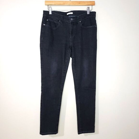 Eileen Fisher Denim - Eileen Fisher Size 6 Black Organic Cotton Skinny Jeans